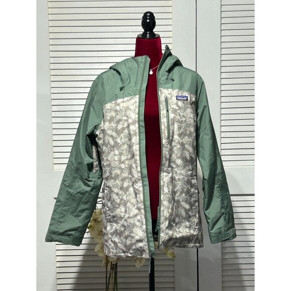 Patagonia Womens Hemlock Green Insulated Powder Town Jacket  Snowboard Sz M 3049 - Picture 6 of 14